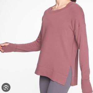 Athleta Coaster Luxe Sweatshirt Pink